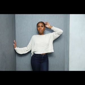 Oatmeal Crop Sweater